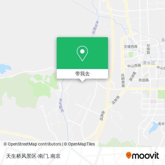 天生桥风景区-南门地图