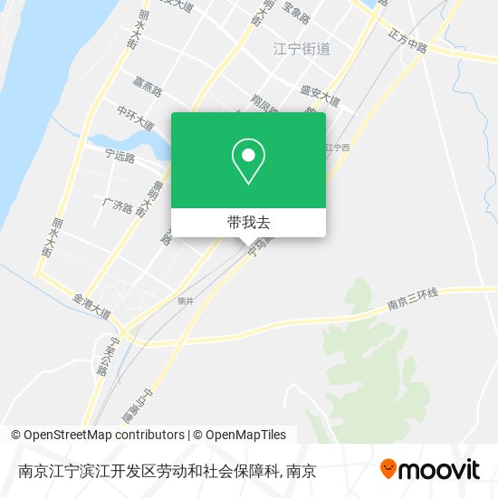 南京江宁滨江开发区劳动和社会保障科地图