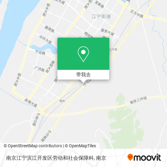 南京江宁滨江开发区劳动和社会保障科地图