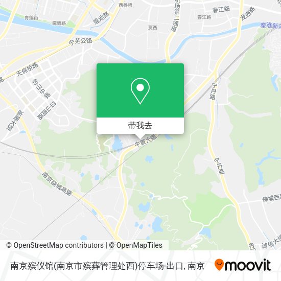 南京殡仪馆(南京市殡葬管理处西)停车场-出口地图