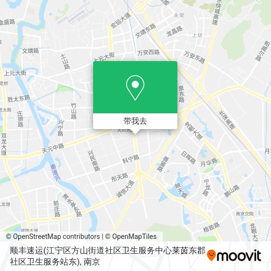 顺丰速运(江宁区方山街道社区卫生服务中心莱茵东郡社区卫生服务站东)地图