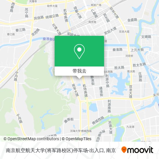 南京航空航天大学(将军路校区)停车场-出入口地图