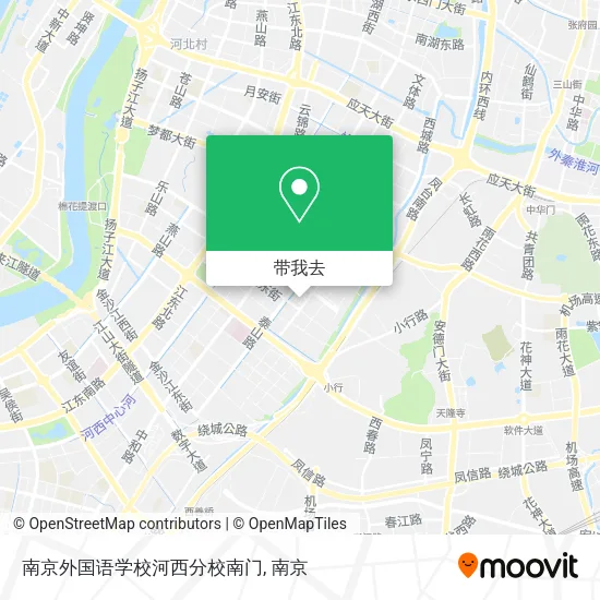 南京外国语学校河西分校南门地图