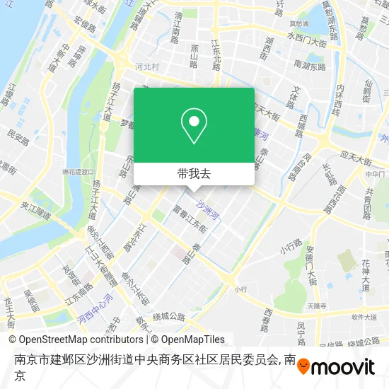 南京市建邺区沙洲街道中央商务区社区居民委员会地图