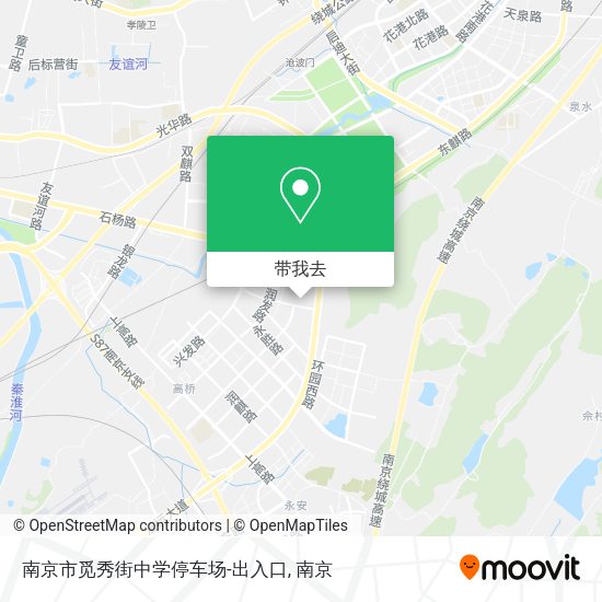 南京市觅秀街中学停车场-出入口地图