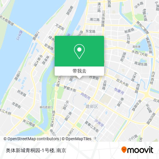 奥体新城青桐园-1号楼地图