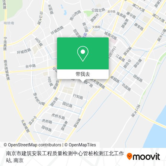 南京市建筑安装工程质量检测中心管桩检测江北工作站地图