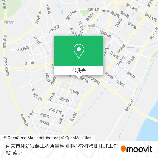 南京市建筑安装工程质量检测中心管桩检测江北工作站地图