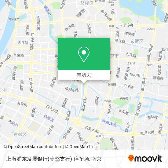 上海浦东发展银行(莫愁支行)-停车场地图