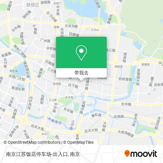 南京江苏饭店停车场-出入口地图