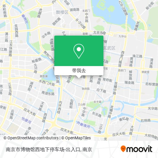 南京市博物馆西地下停车场-出入口地图