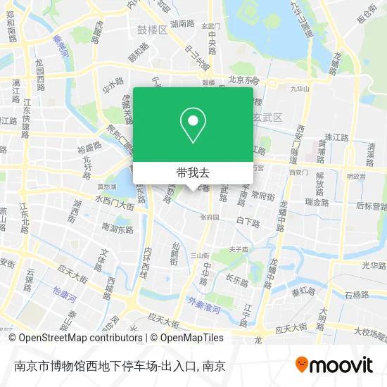 南京市博物馆西地下停车场-出入口地图