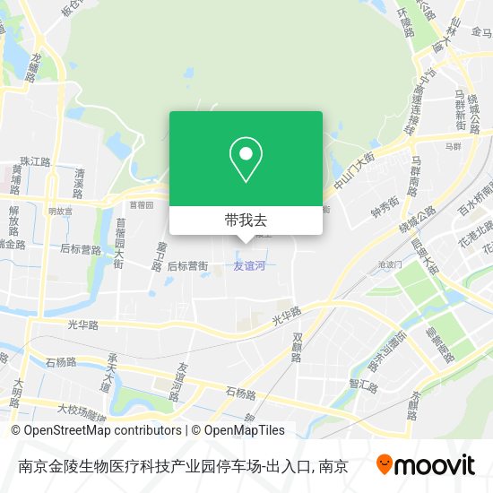 南京金陵生物医疗科技产业园停车场-出入口地图