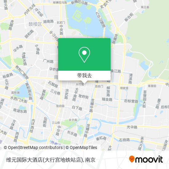 维元国际大酒店(大行宫地铁站店)地图