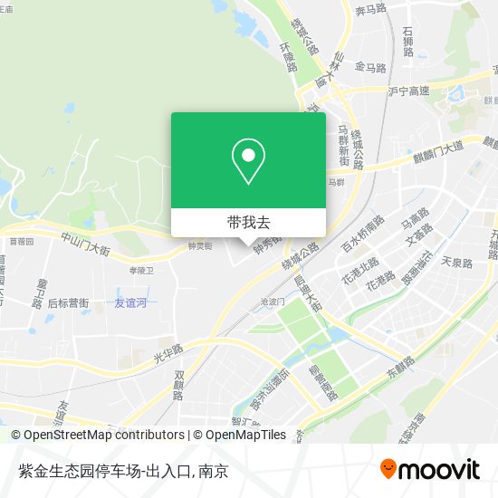 紫金生态园停车场-出入口地图