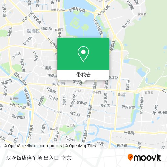 汉府饭店停车场-出入口地图