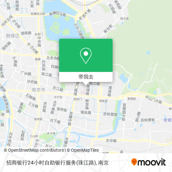 招商银行24小时自助银行服务(珠江路)地图