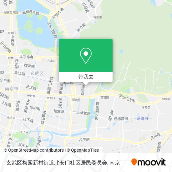 玄武区梅园新村街道北安门社区居民委员会地图