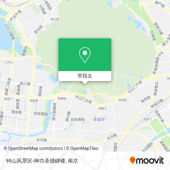 钟山风景区-神功圣德碑楼地图