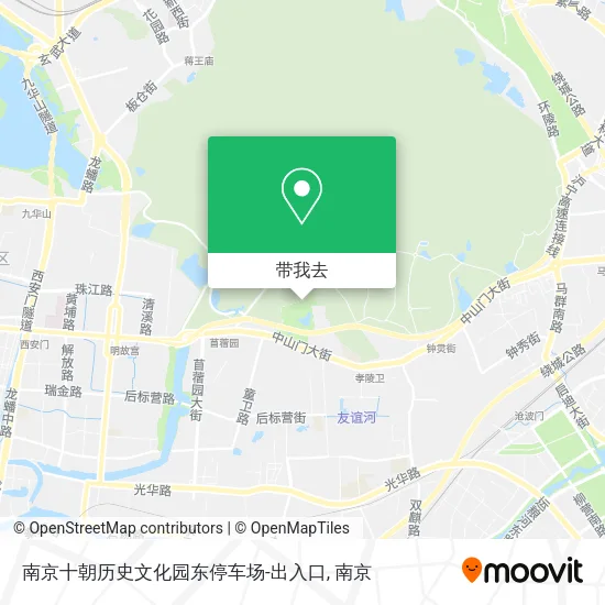 南京十朝历史文化园东停车场-出入口地图