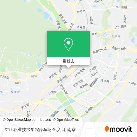 钟山职业技术学院停车场-出入口地图