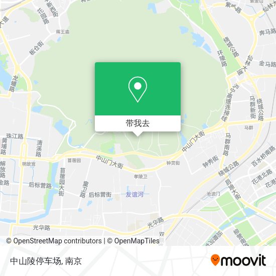 中山陵停车场地图