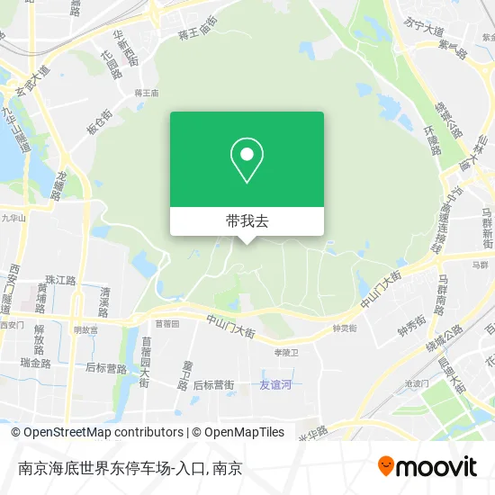 南京海底世界东停车场-入口地图