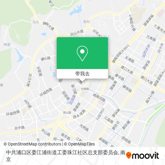 中共浦口区委江浦街道工委珠江社区总支部委员会地图