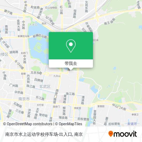 南京市水上运动学校停车场-出入口地图