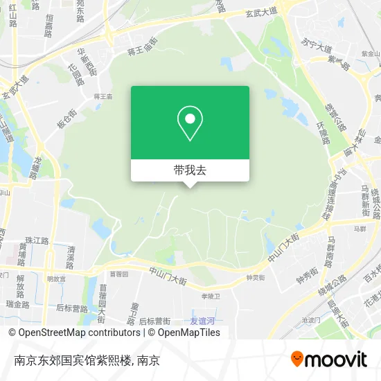 南京东郊国宾馆紫熙楼地图