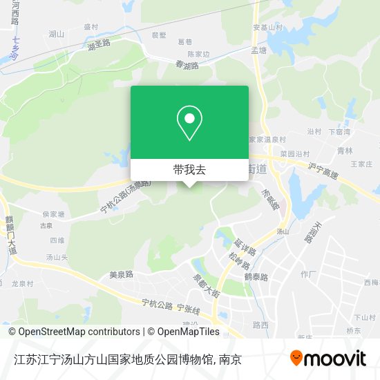 江苏江宁汤山方山国家地质公园博物馆地图