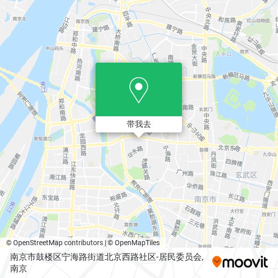 南京市鼓楼区宁海路街道北京西路社区-居民委员会地图