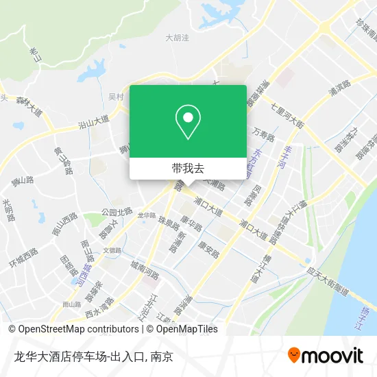 龙华大酒店停车场-出入口地图