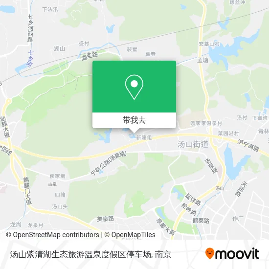 汤山紫清湖生态旅游温泉度假区停车场地图