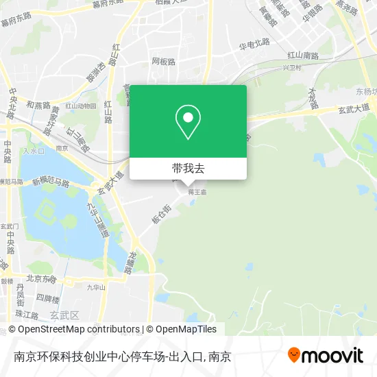 南京环保科技创业中心停车场-出入口地图