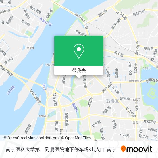 南京医科大学第二附属医院地下停车场-出入口地图