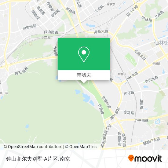 钟山高尔夫别墅-A片区地图