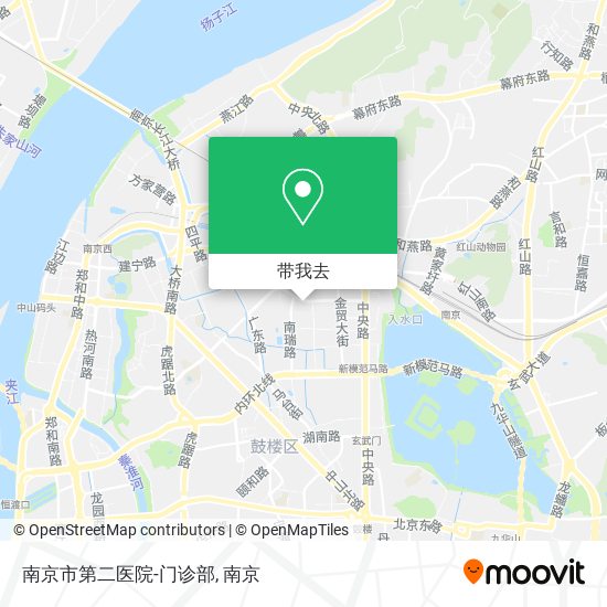 南京市第二医院-门诊部地图