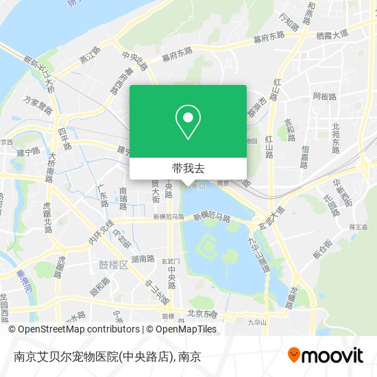 南京艾贝尔宠物医院(中央路店)地图