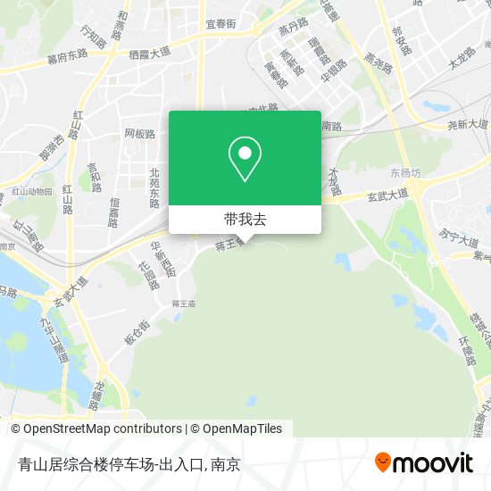 青山居综合楼停车场-出入口地图