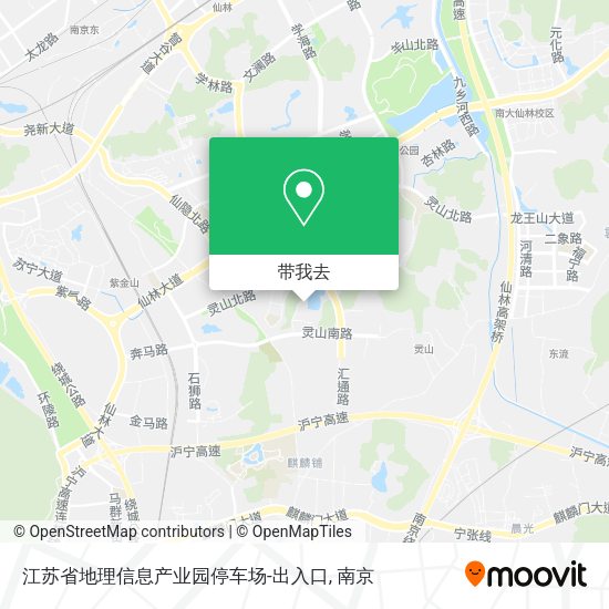 江苏省地理信息产业园停车场-出入口地图