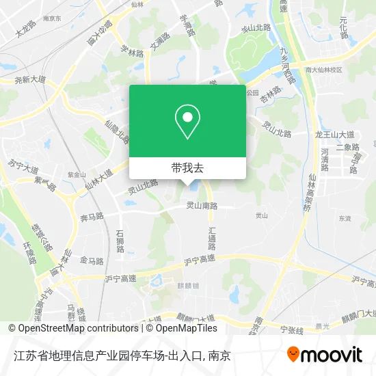 江苏省地理信息产业园停车场-出入口地图