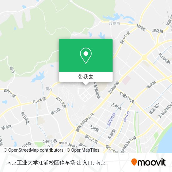 南京工业大学江浦校区停车场-出入口地图