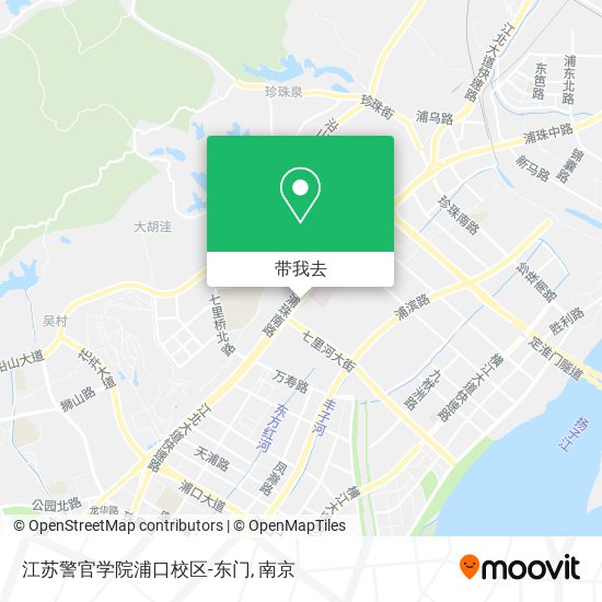 江苏警官学院浦口校区-东门地图