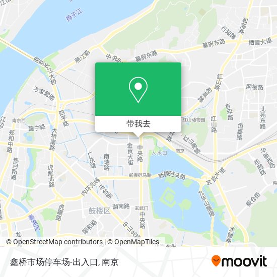 鑫桥市场停车场-出入口地图