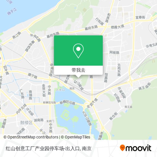 红山创意工厂产业园停车场-出入口地图