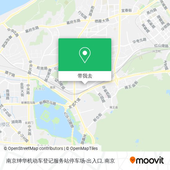 南京绅华机动车登记服务站停车场-出入口地图