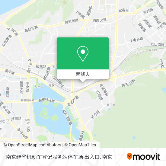 南京绅华机动车登记服务站停车场-出入口地图