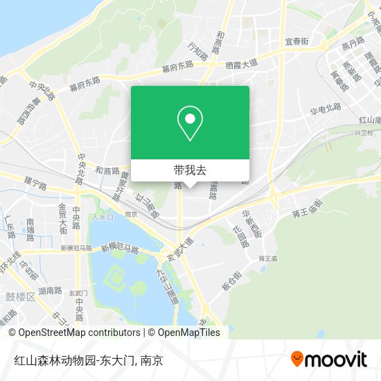 红山森林动物园-东大门地图