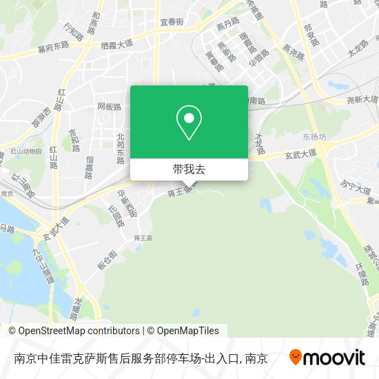 南京中佳雷克萨斯售后服务部停车场-出入口地图